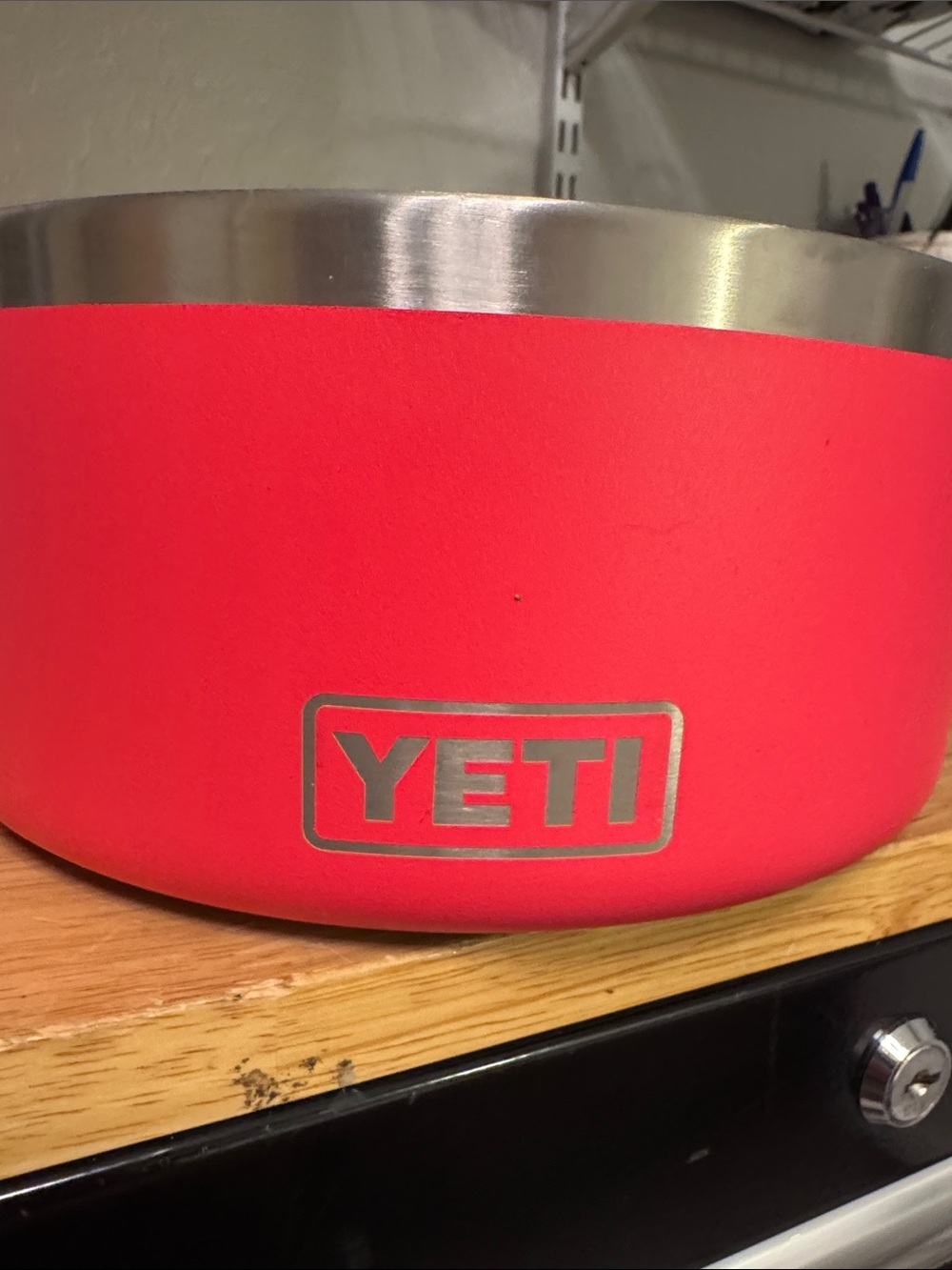 Yeti Coral Pink Stainless Steel Dog Bowl